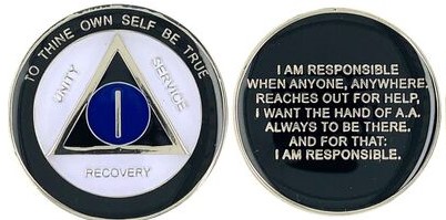 AA Responsibility Year Tri-plate Medallion